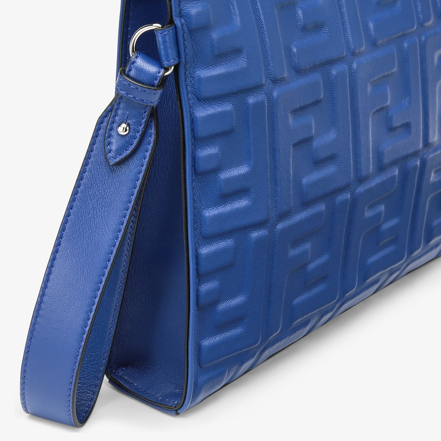 Blue nappa leather pouch - 5