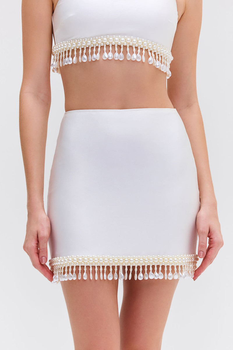 PatBO HAND-BEADED MINI SKIRT outlook
