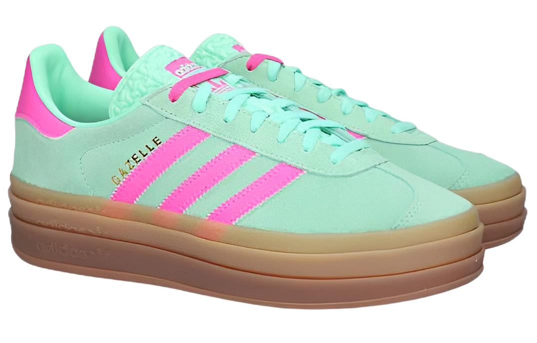 (WMNS) adidas originals Gazelle Bold 'Pulse Mint Screaming Pink' H06125 - 3