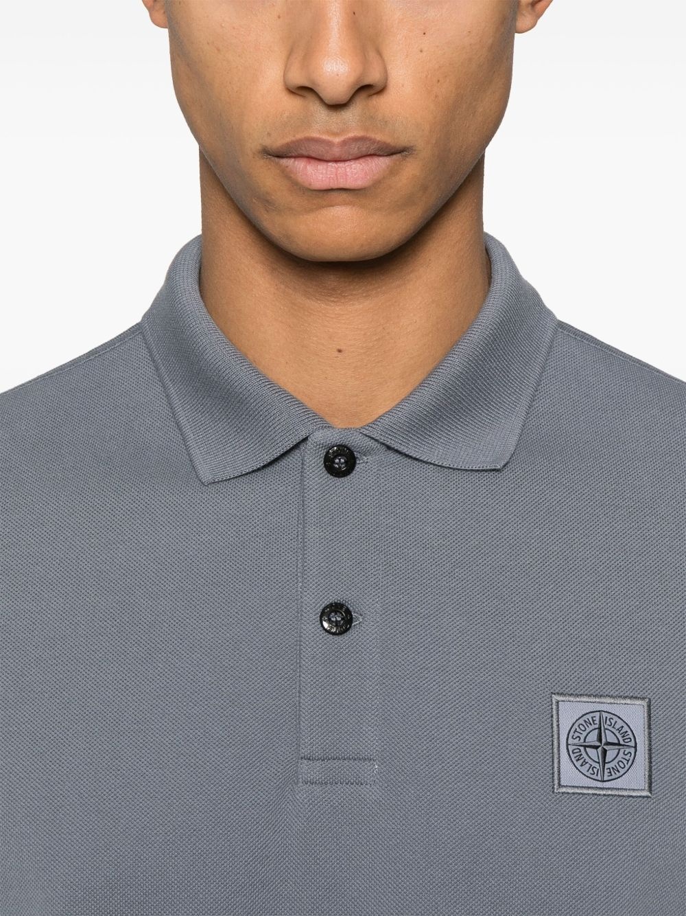 Compass-motif polo shirt - 4