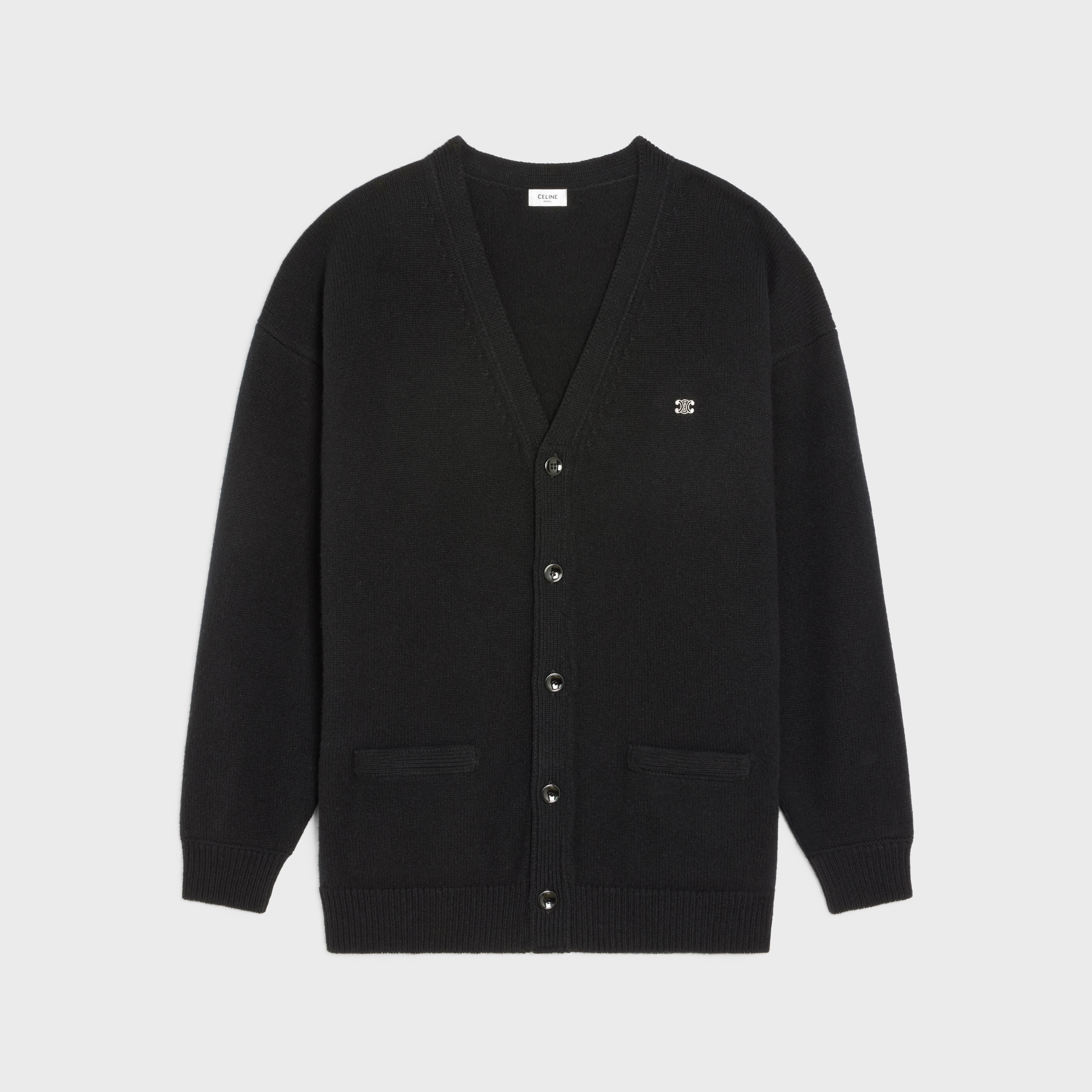 TRIOMPHE LONG CARDIGAN IN CASHMERE WOOL - 1