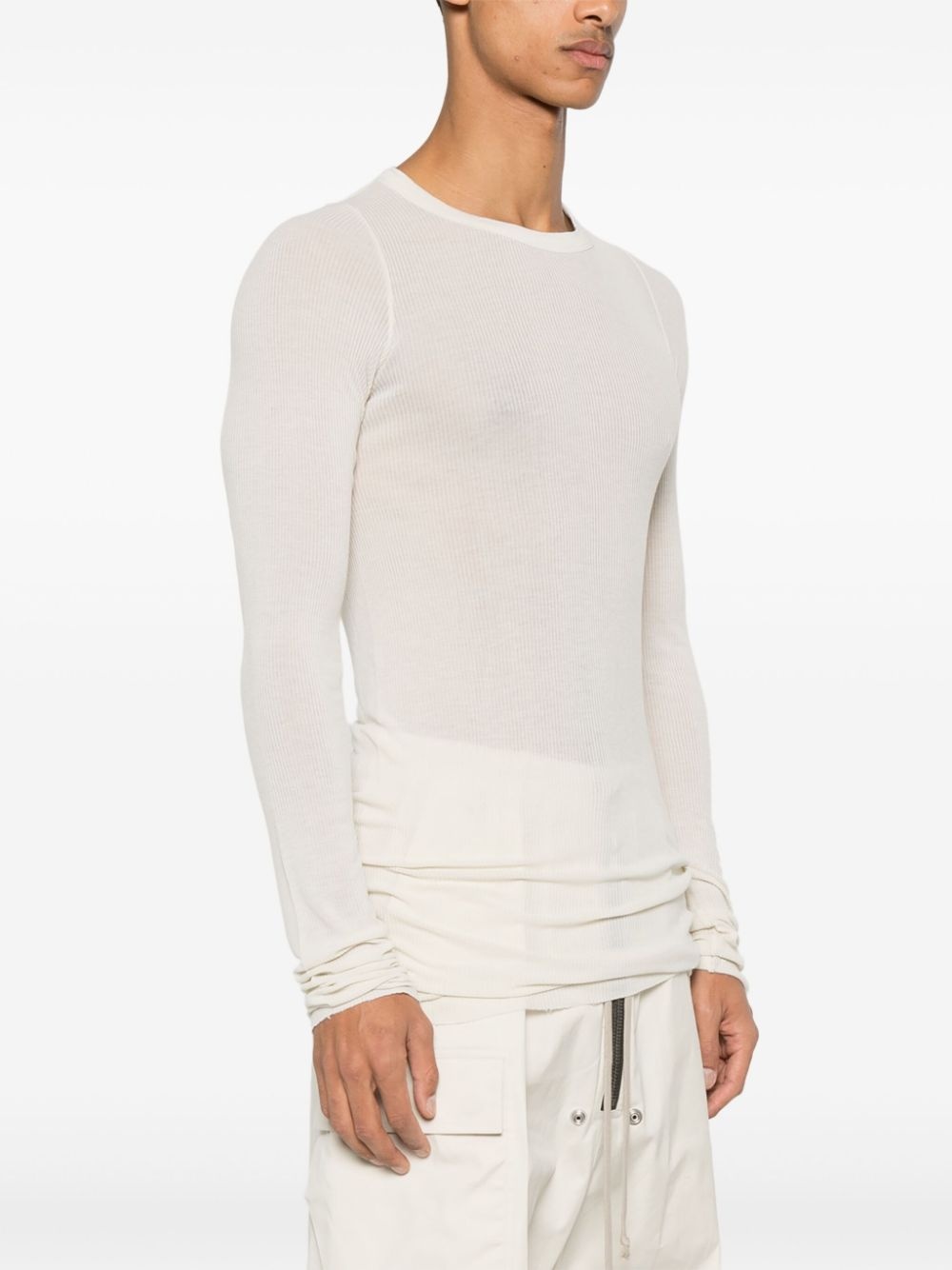 ribbed jersey T-shirt - 3