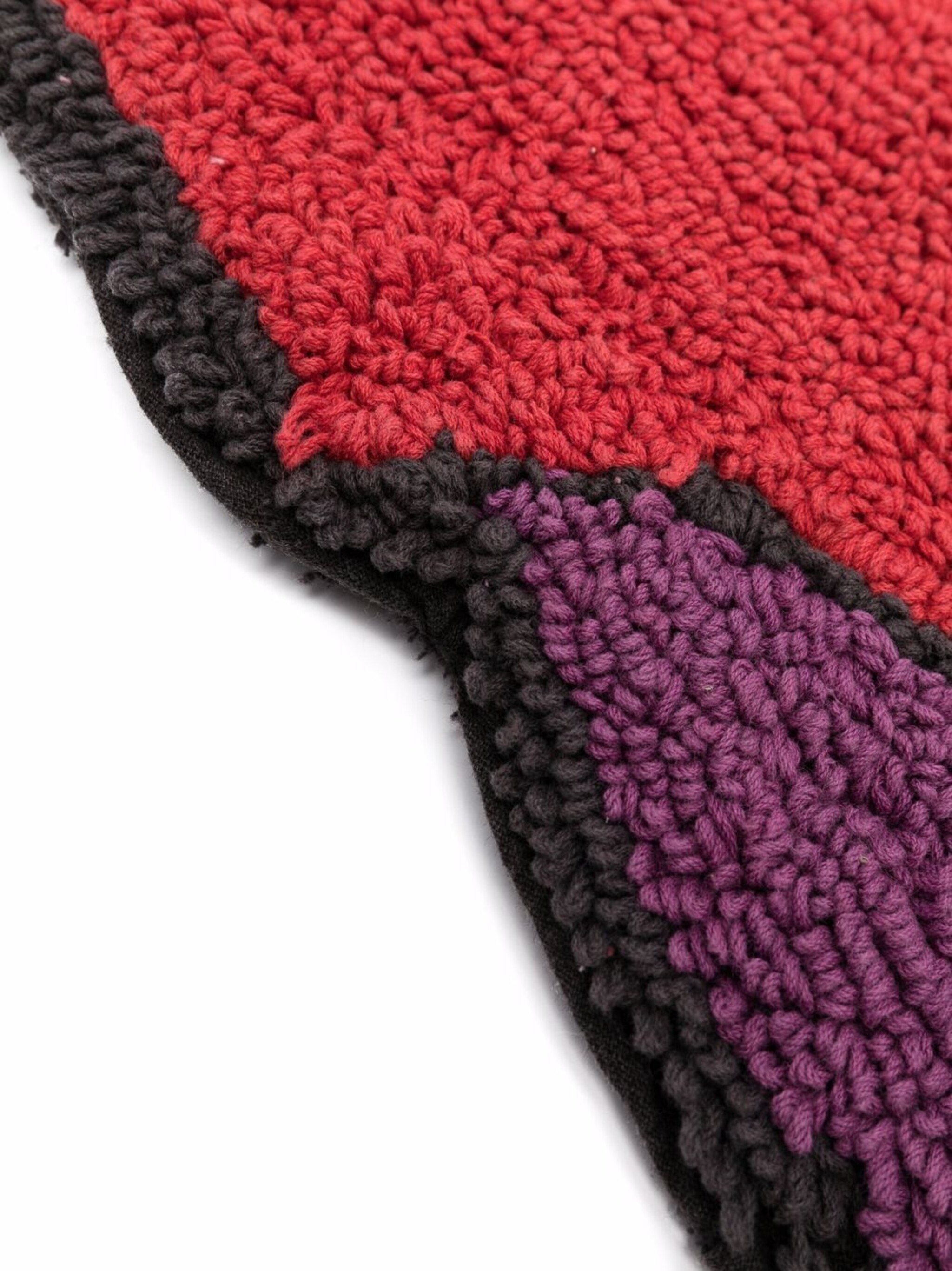 colour-block flower cotton rug - 2