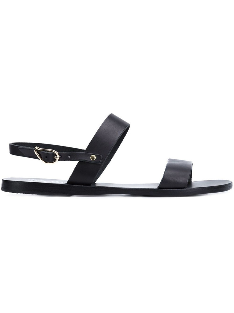 Black Clio Leather Sandals 1