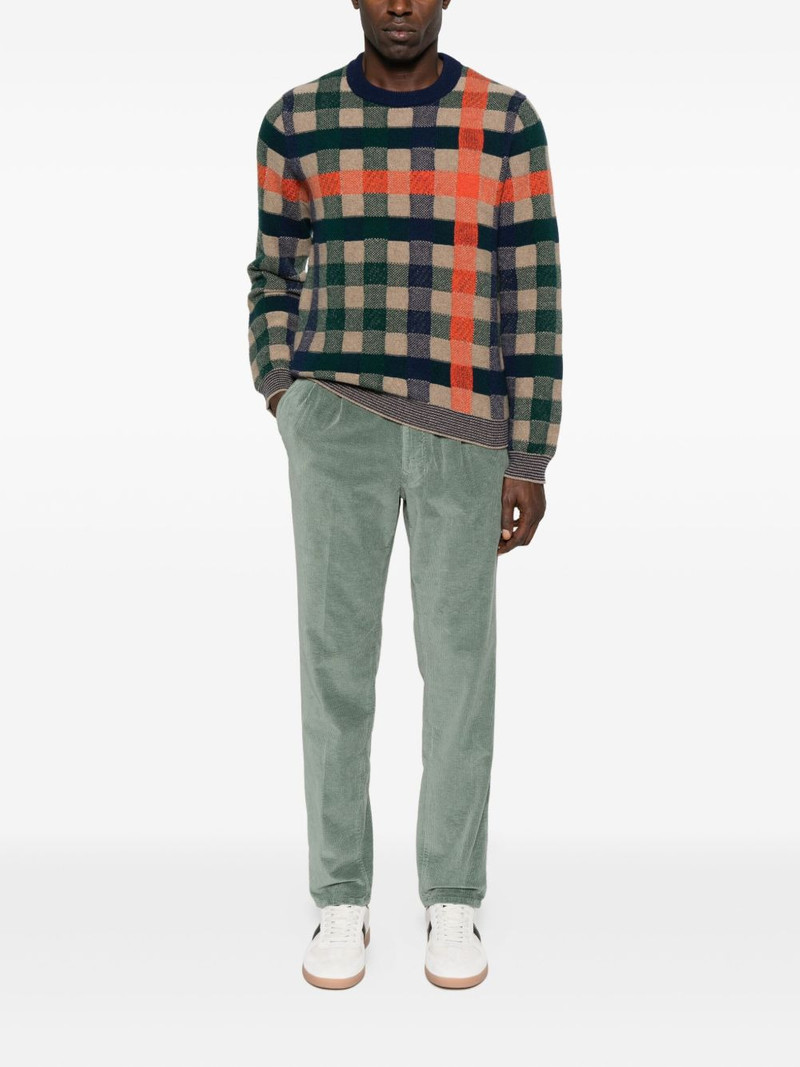 Paul Smith check-pattern crew-neck sweater outlook