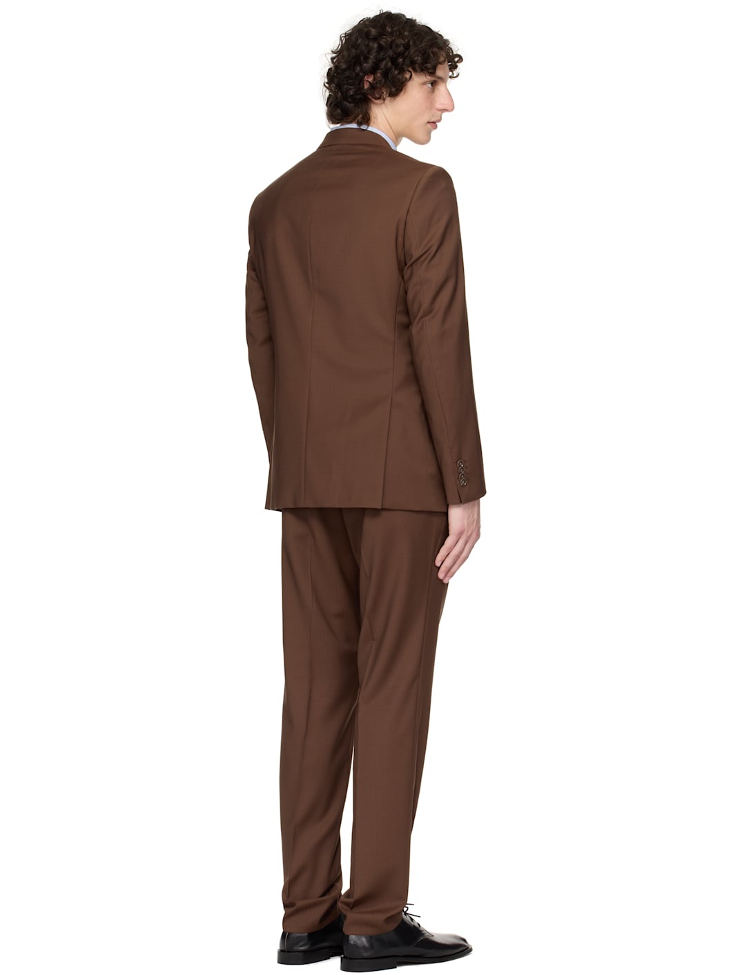 Brown Single-Breasted Suit - 3
