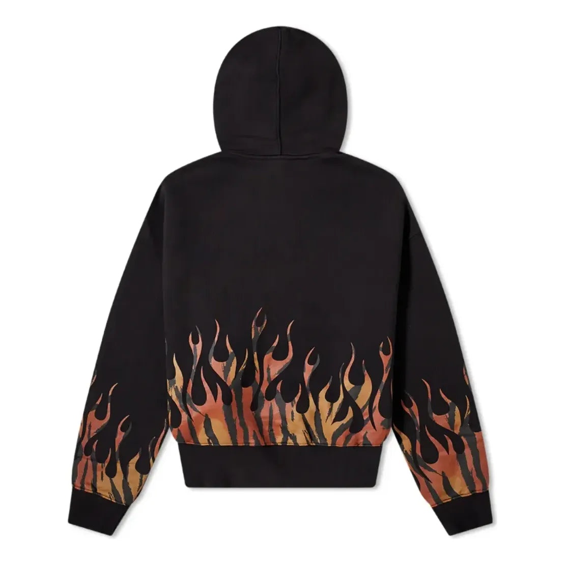 Palm Angels Tiger Flames Popover Hoodie 'Black Orange' PMBB058E20FLE0011020 - 2