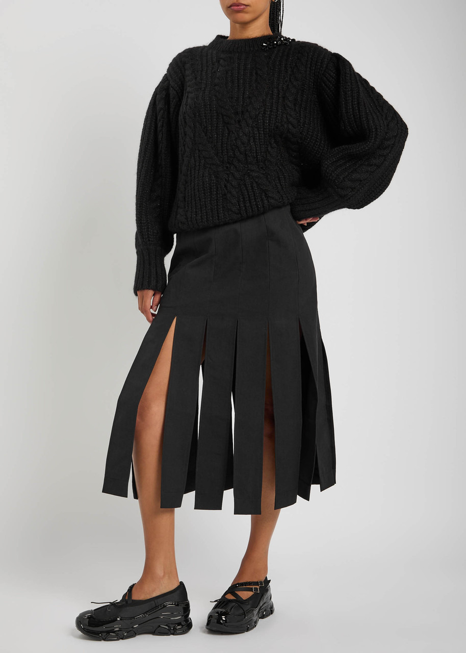 Simone Rocha Embellished Cable-knit Alpaca-blend Jumper - 4