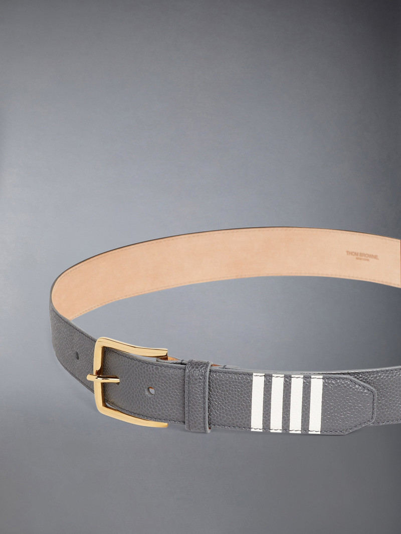 Thom Browne PEBBLE GRAIN 4-BAR CLASSIC BUCKLE BELT outlook