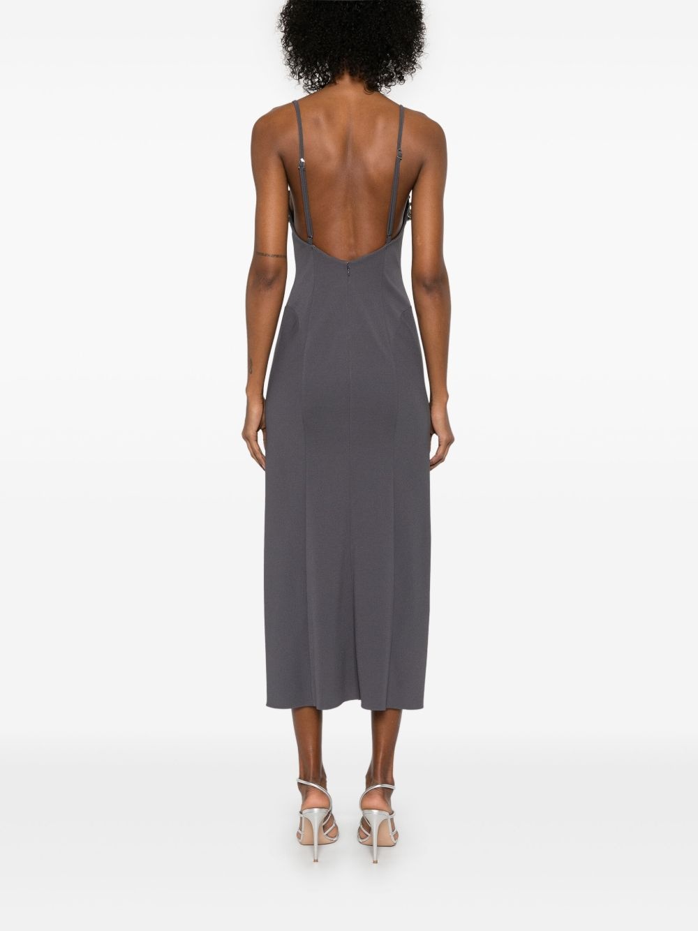 crystal-detail midi dress - 4