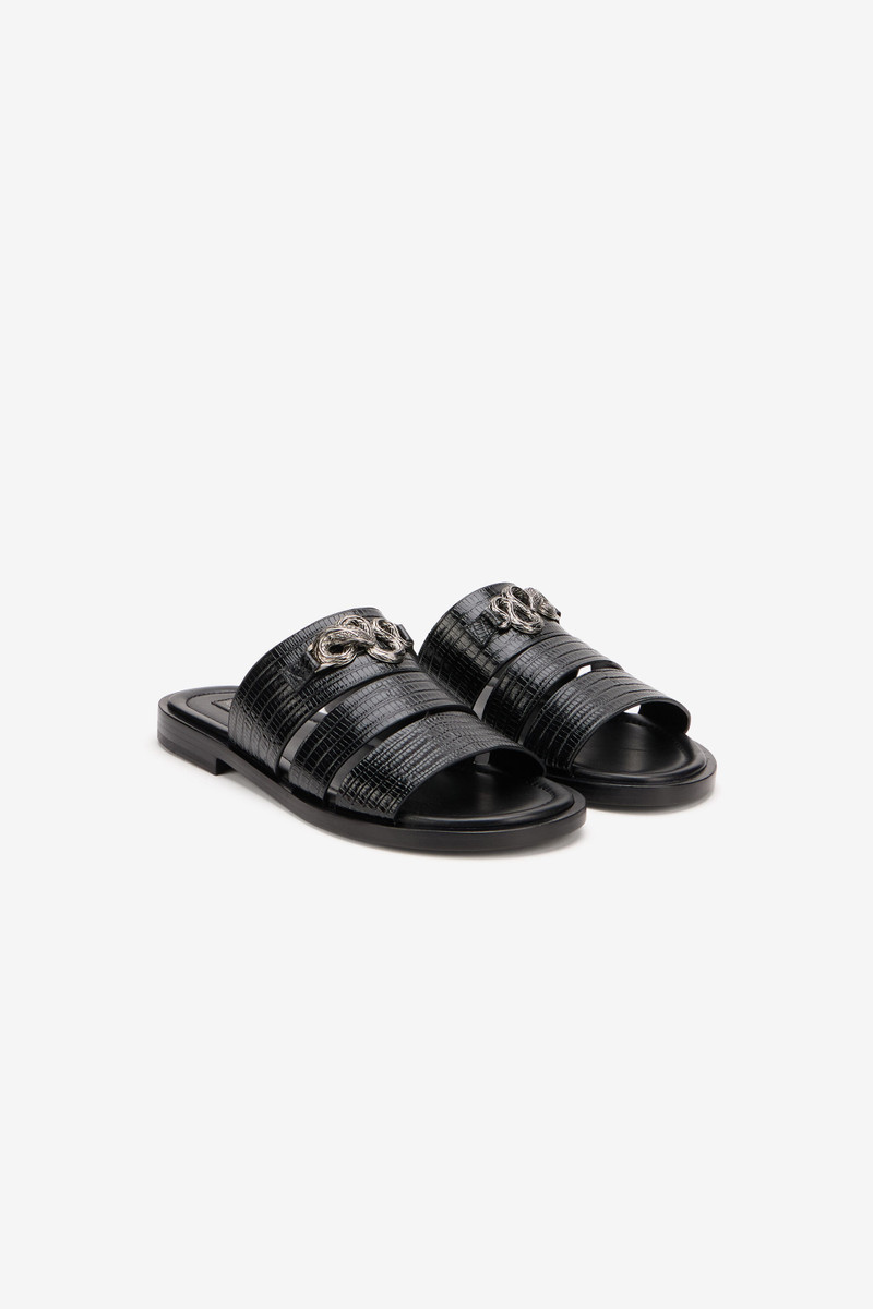 Black Leather Sandals 2
