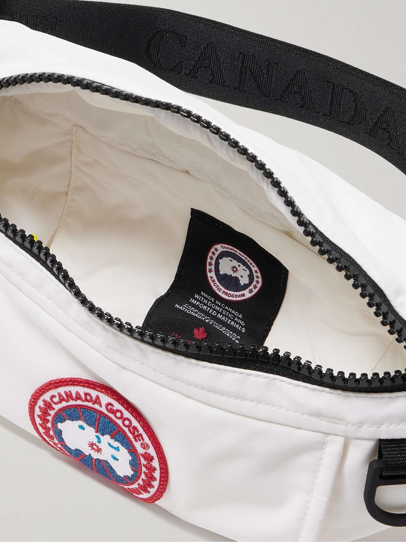 Logo-Appliquéd Webbing-Trimmed Shell Belt Bag - 3