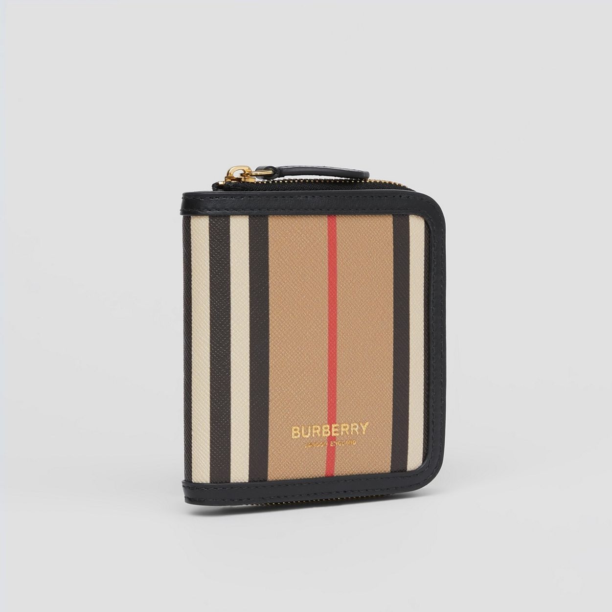 Icon Stripe E-canvas and Leather Folding Wallet - 3