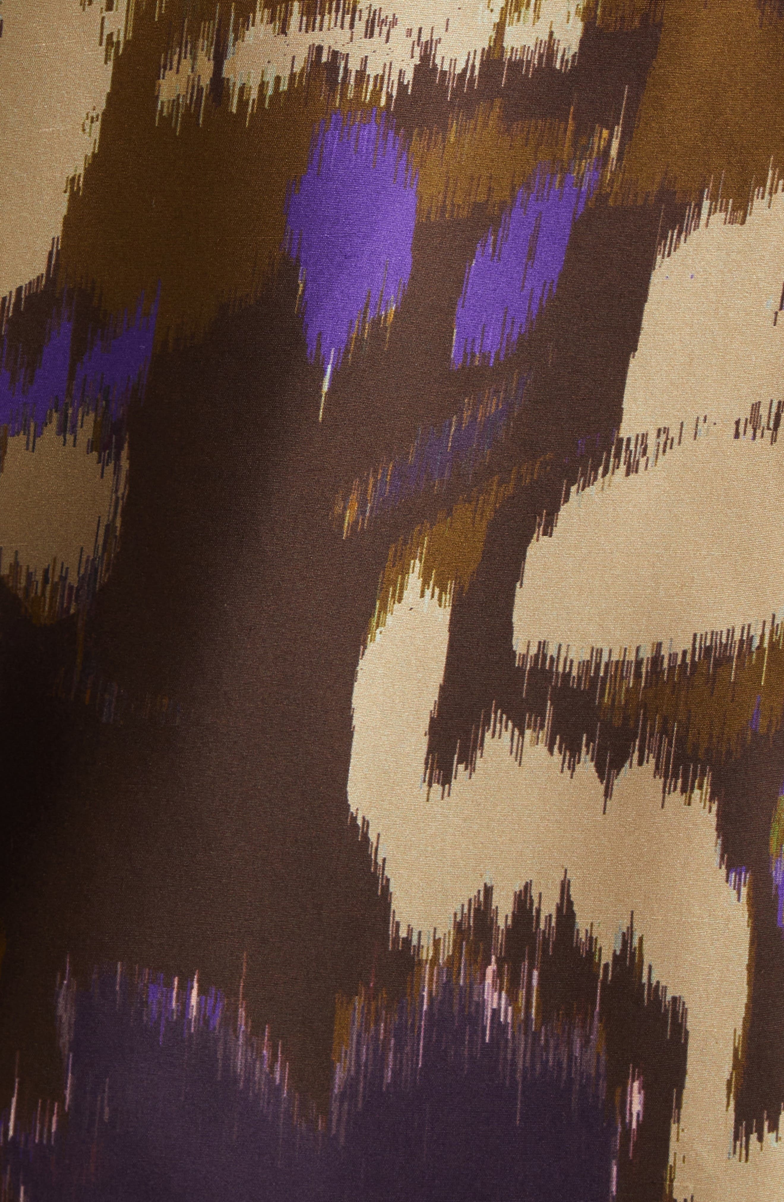 Max Mara Dritto Floral Shantung Silk Wrap Skirt in Coffee at Nordstrom - 7