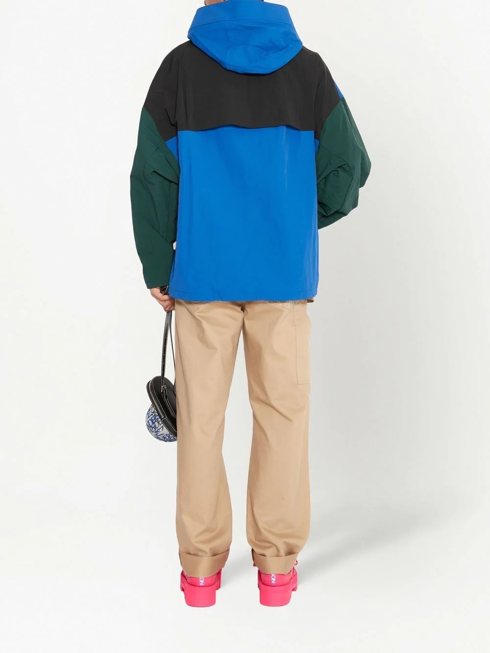 colour-block parka coat - 4