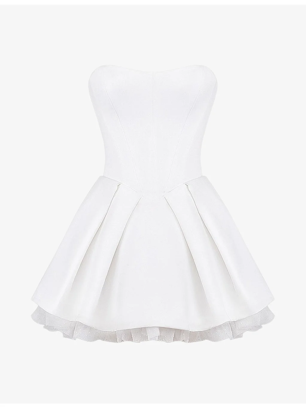 Noele fitted-bodice bow-embellished woven mini gown - 1