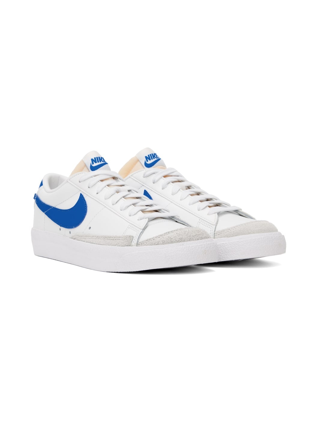 White & Blue Blazer Low '77 Vintage Sneakers - 4