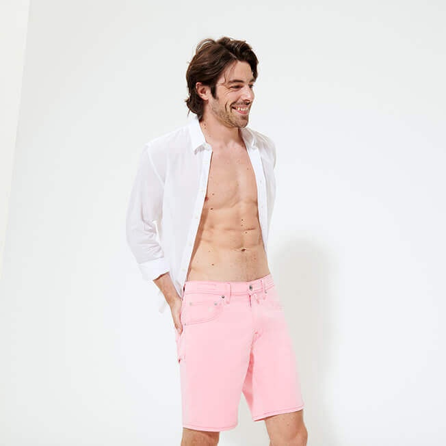 Men 5 Pockets Bermuda Shorts Neo Pink - 3