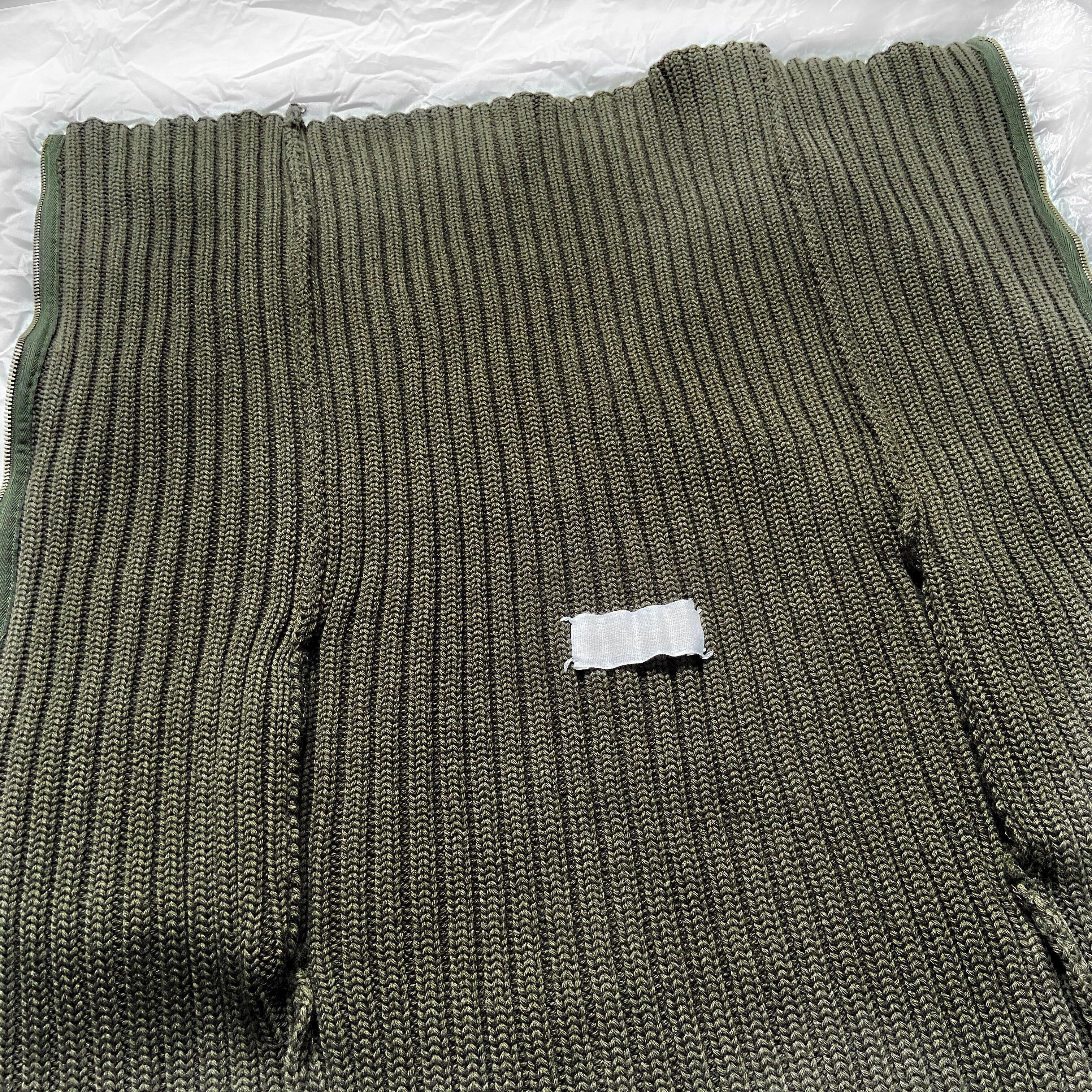 Maison Martin Margiela Fall 1998 'Flat' Collection Green Envelope Knit Jacket - 12