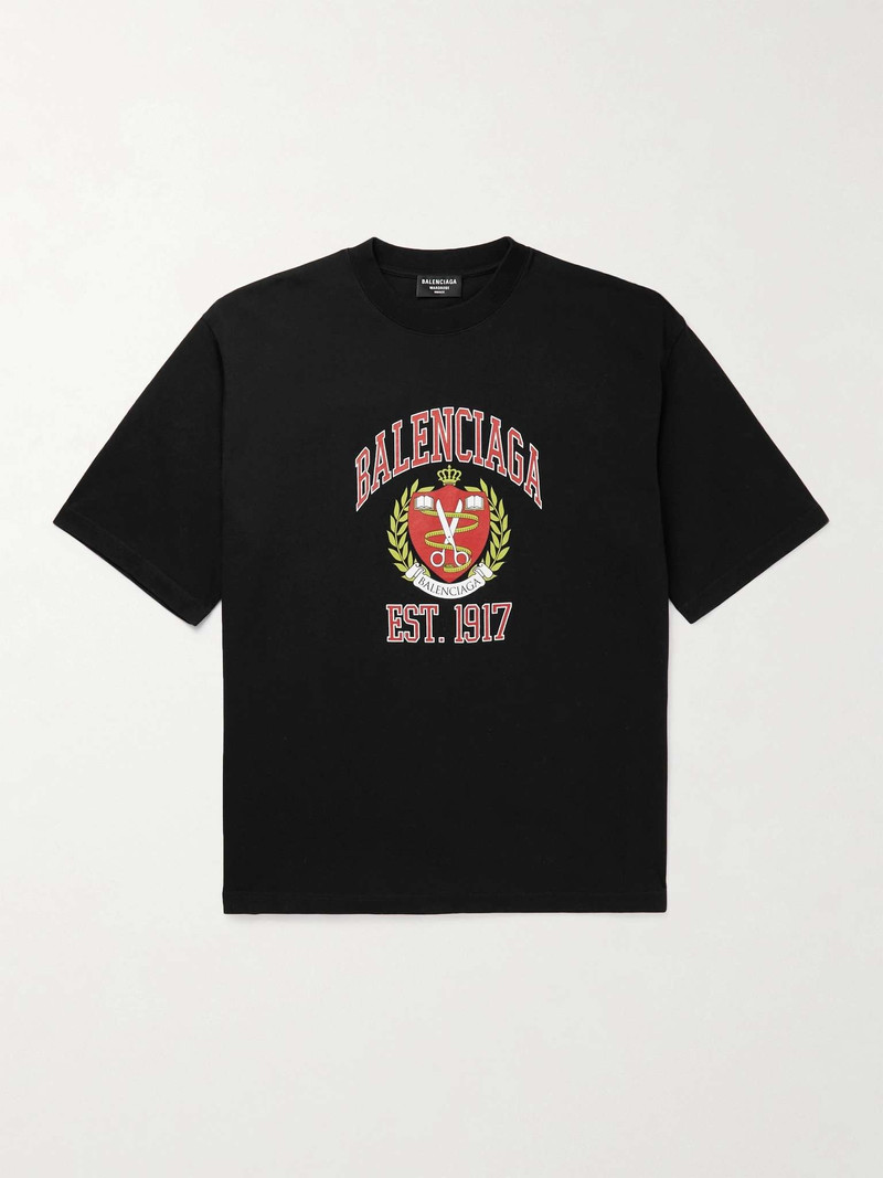 Printed Cotton-Blend Jersey T-Shirt - 1