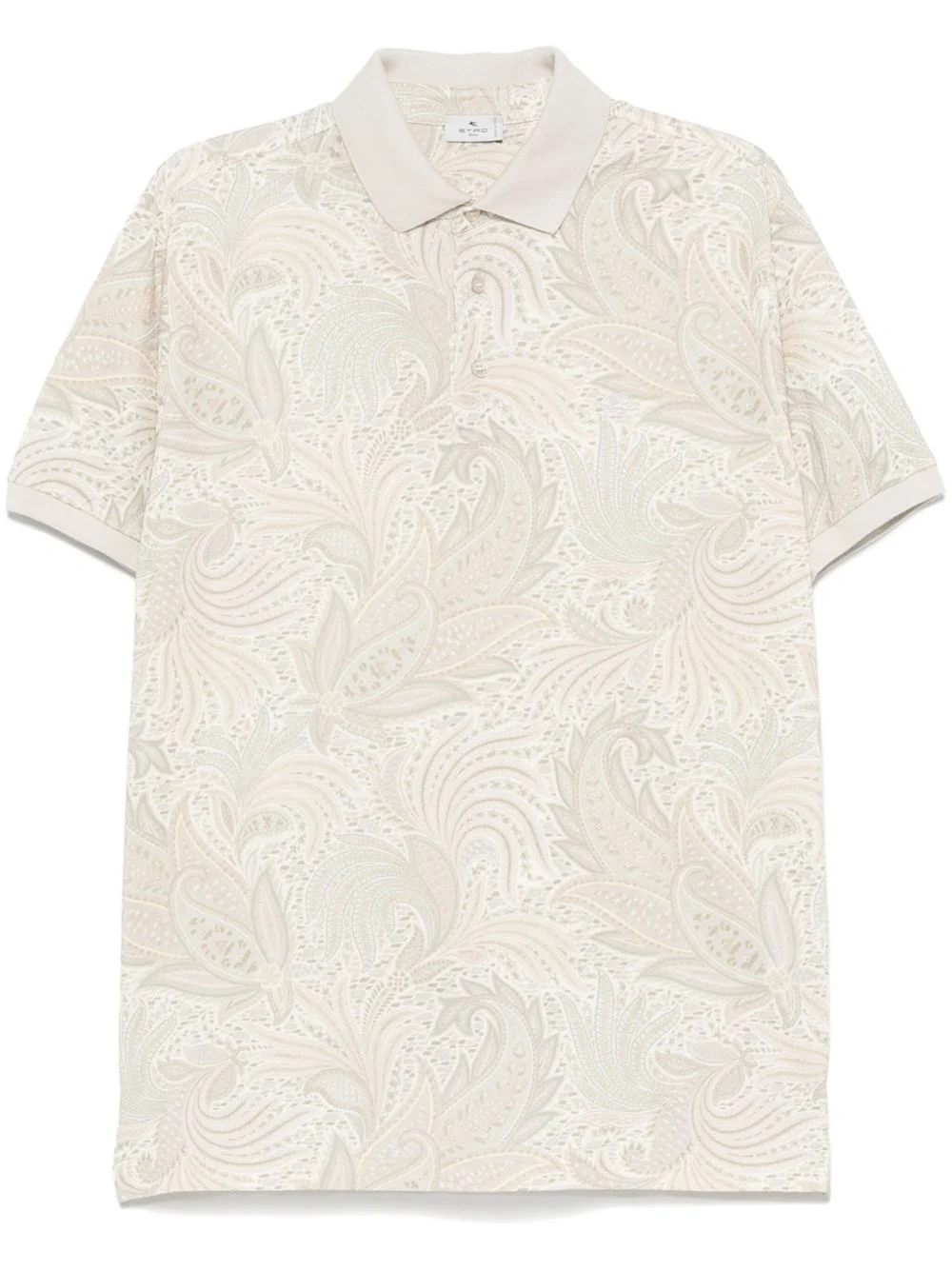 paisley-print polo shirt - 1