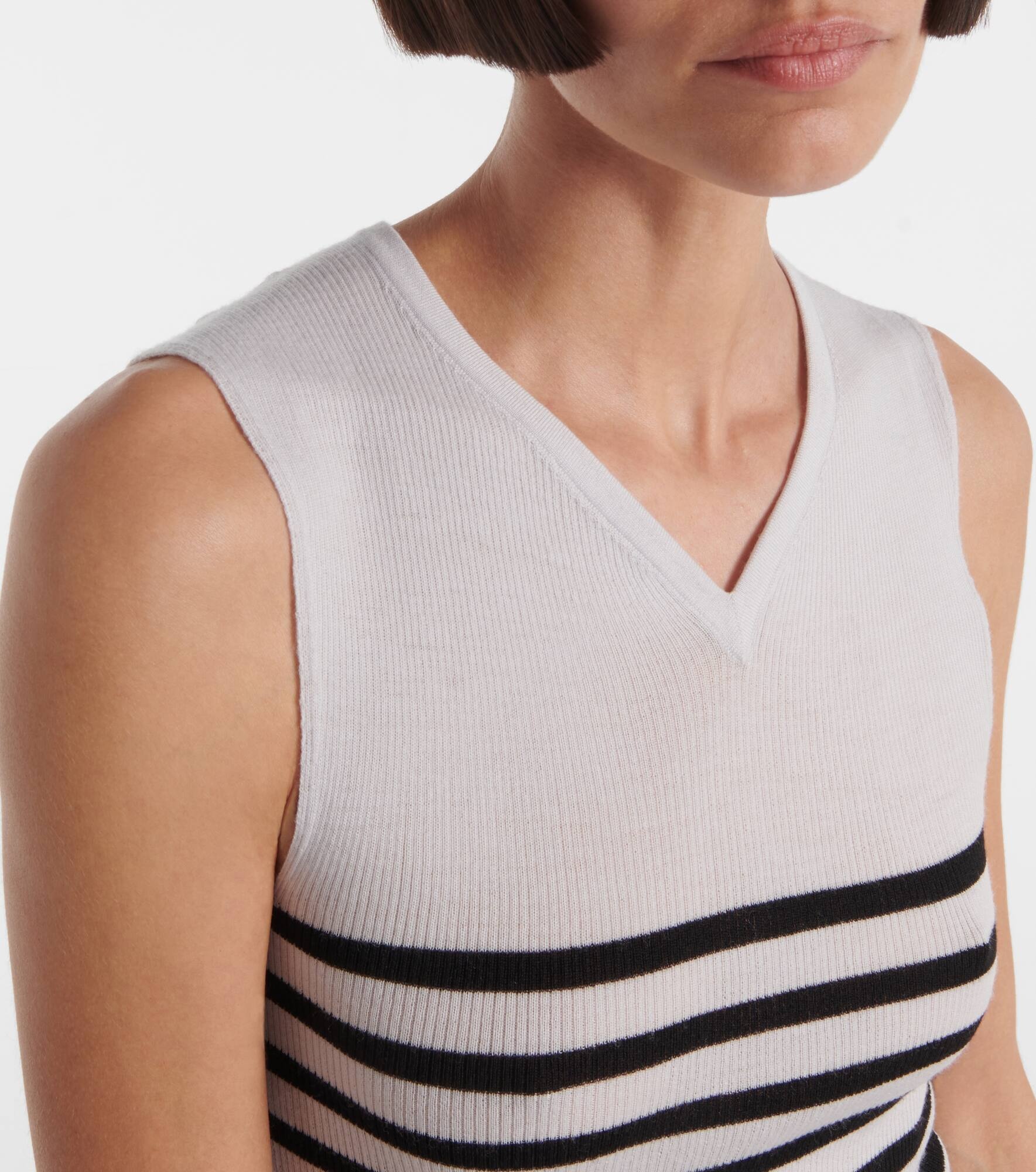 Renato striped wool-blend top - 4
