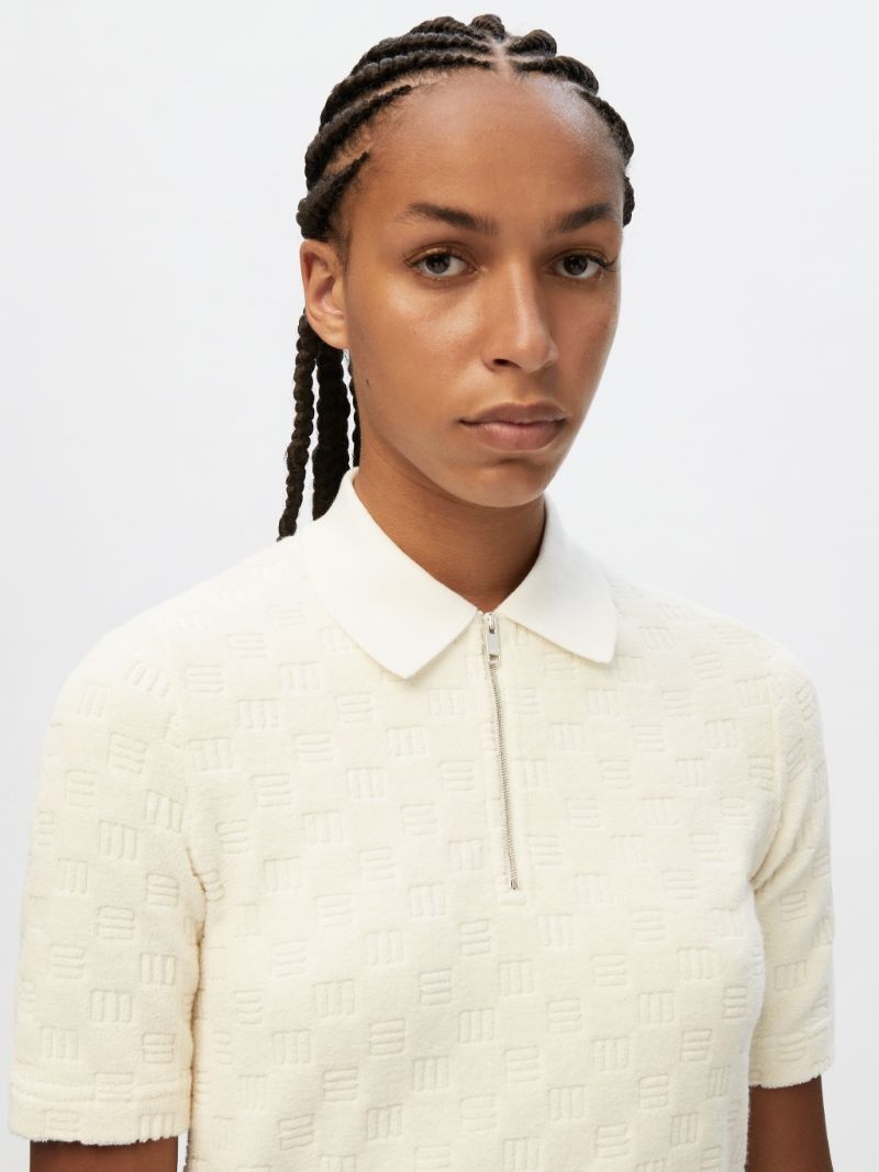 MONOGRAM HALF ZIP POLO - 6