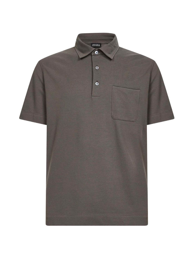 buttoned patch-pocket polo shirt 1