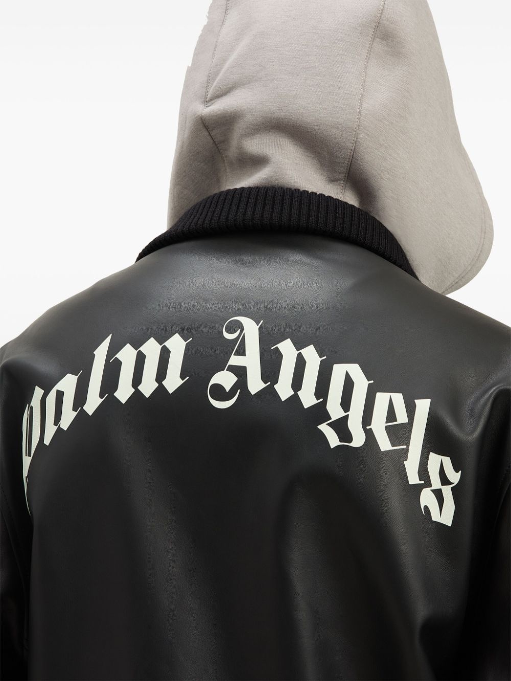 curved-logo bomber jacket - 6