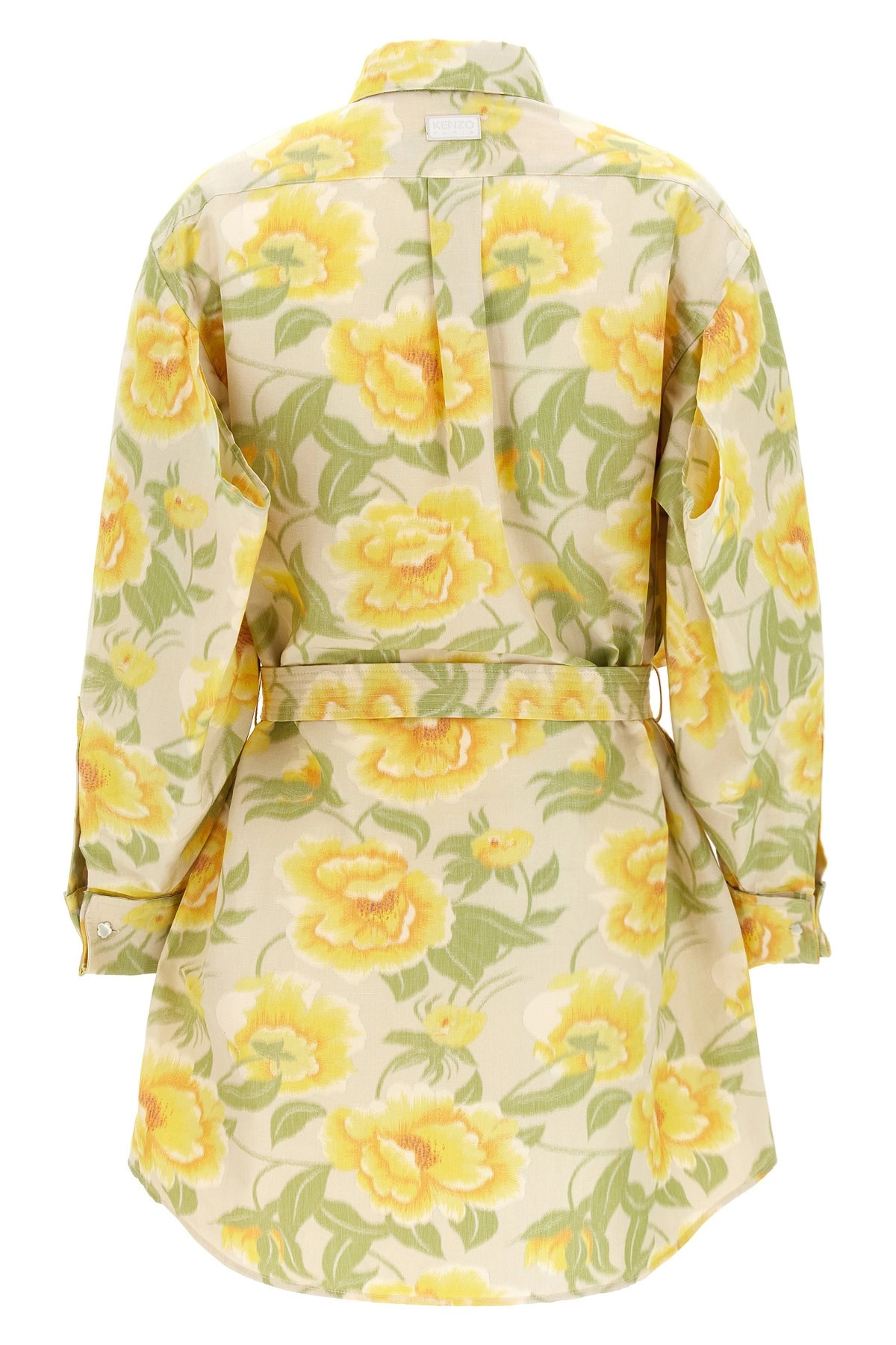 ' Peonies Kimono sleeve' dress - 2