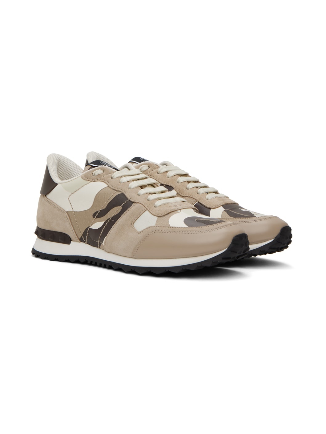 Brown & Off-White Rockrunner Sneakers - 4