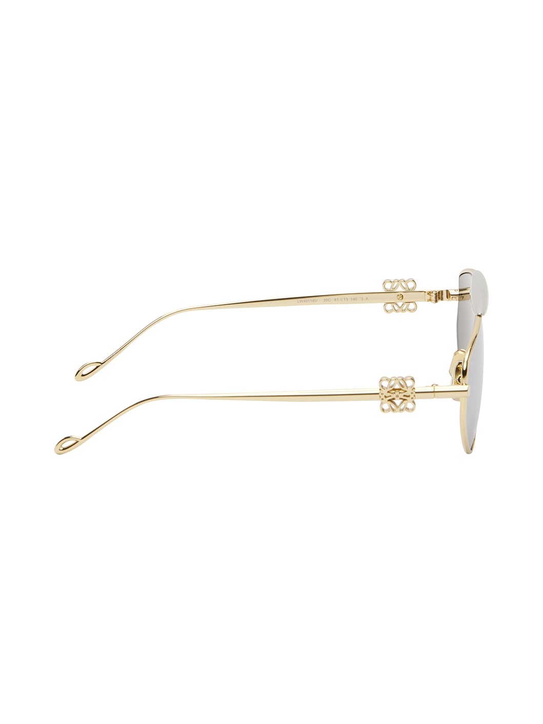 Loewe Gold & Silver Spoiler New Aviator Sunglasses | ssense