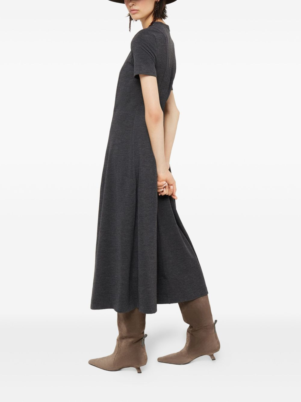 short-sleeve jersey midi dress - 3