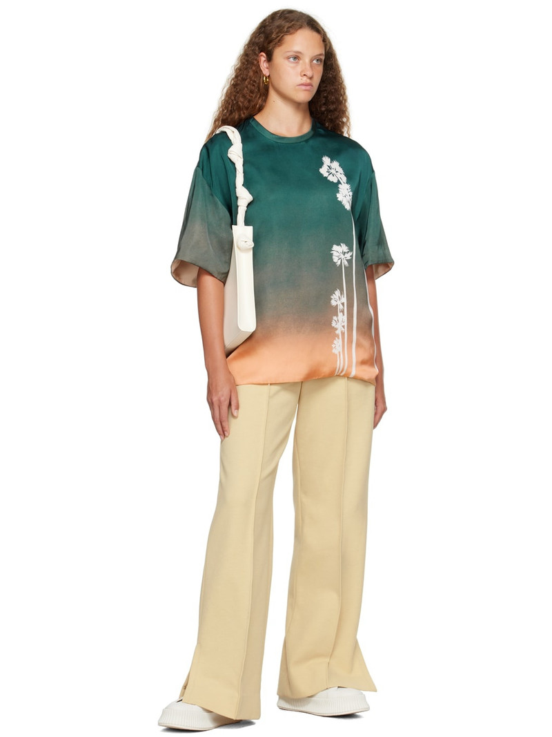 Jil Sander Green Printed T-Shirt outlook