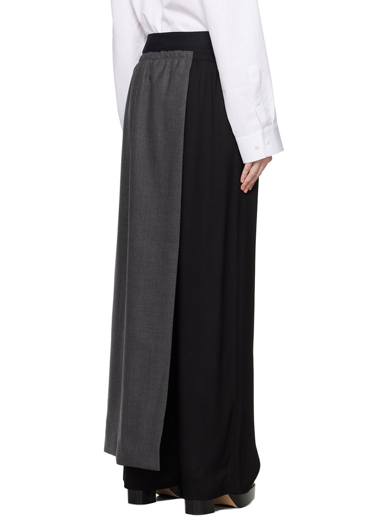 Black & Gray Half Tailored Trousers 3