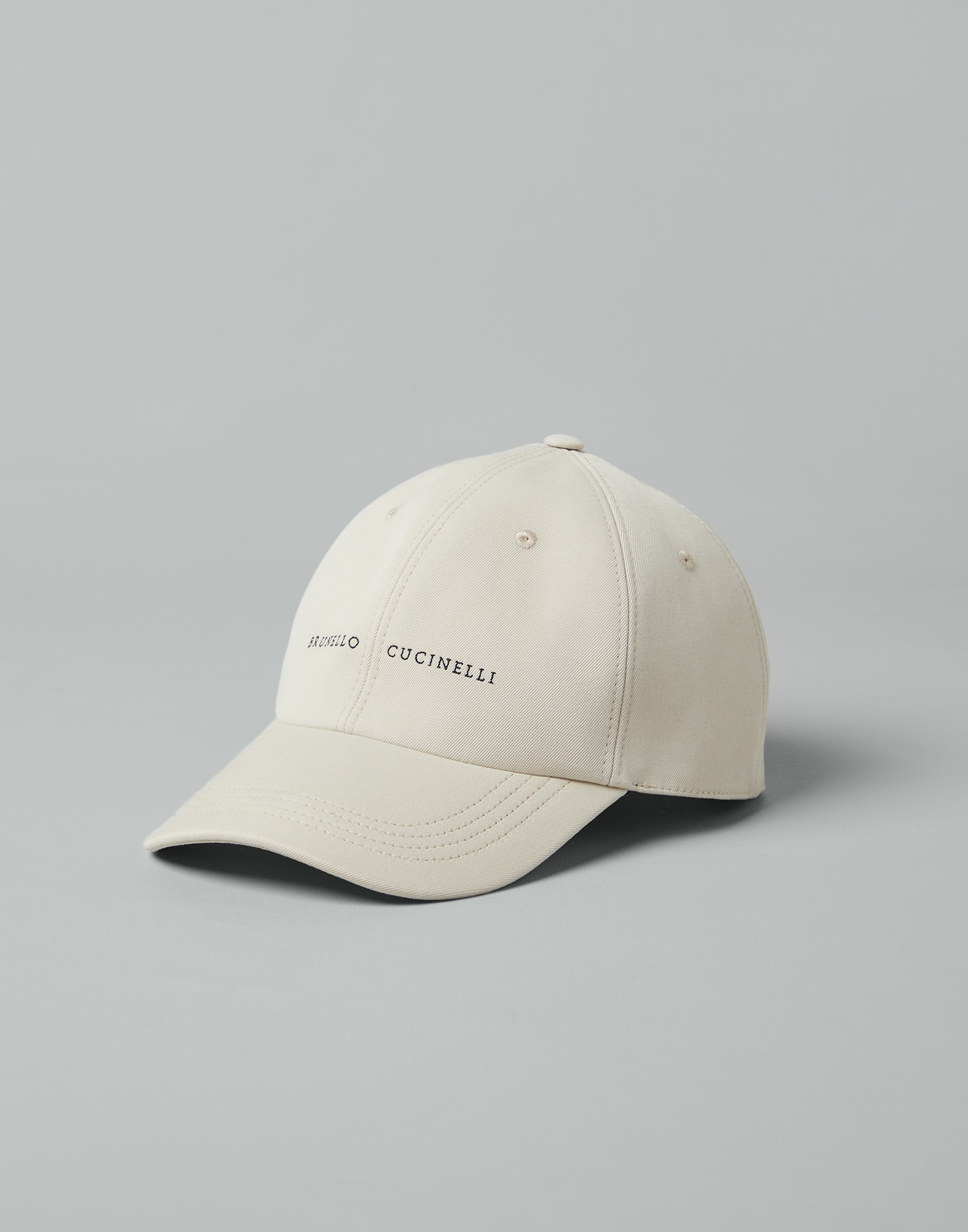 Baseball cap in twisted cotton gabardine with embroidery - 1