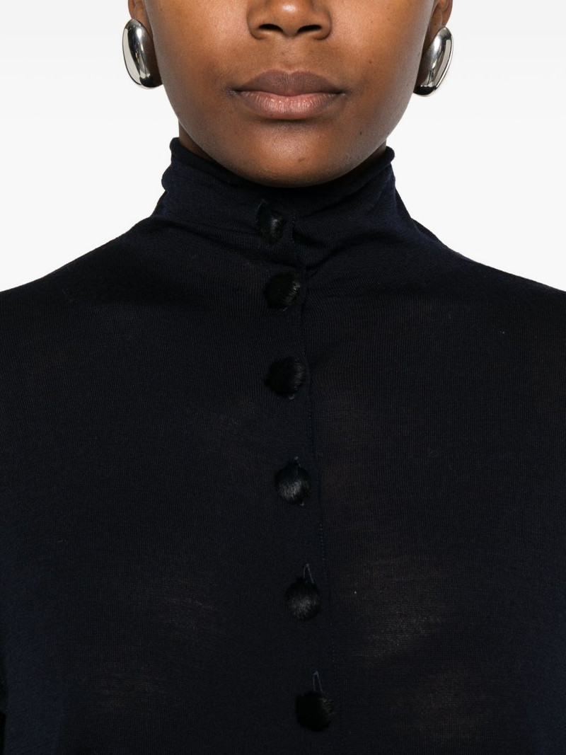 high-neck buttoned cardigan 5