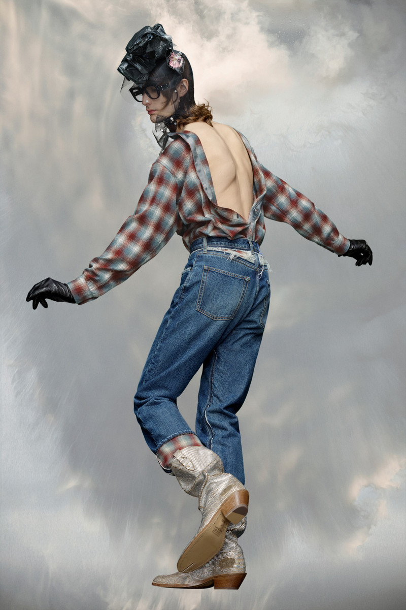 Maison Margiela Pendleton yoke jeans outlook