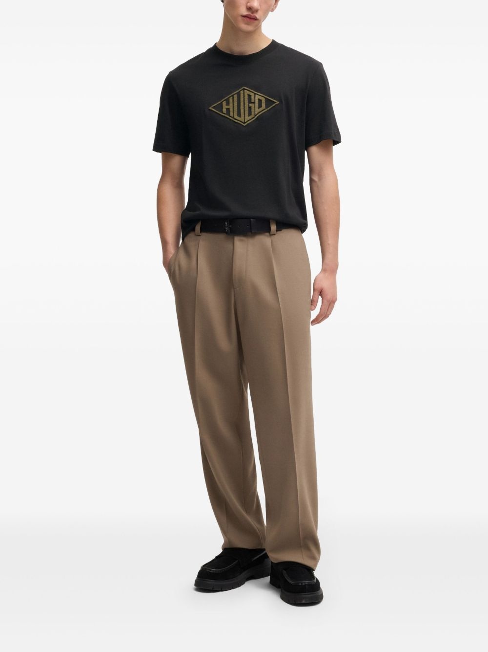 embroidered cotton T-shirt - 2