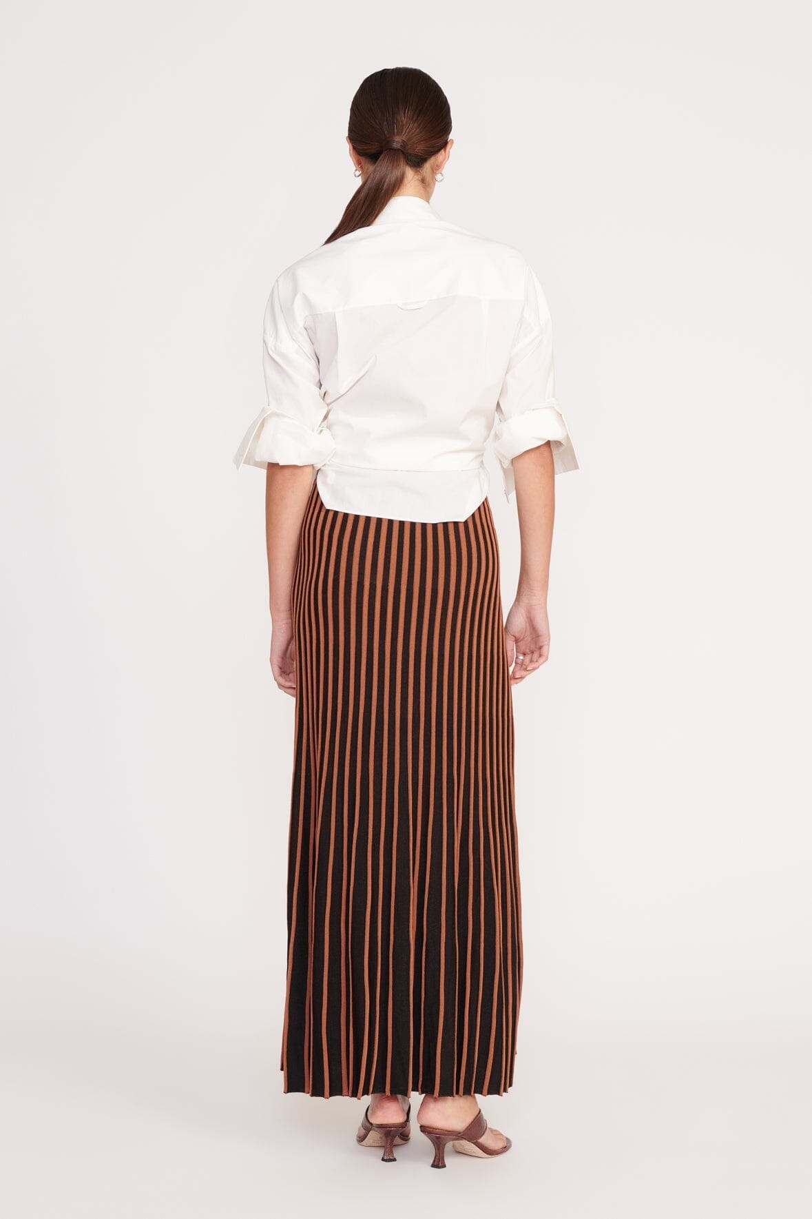 STAUD ALEIDA SKIRT TAN BLACK - 5