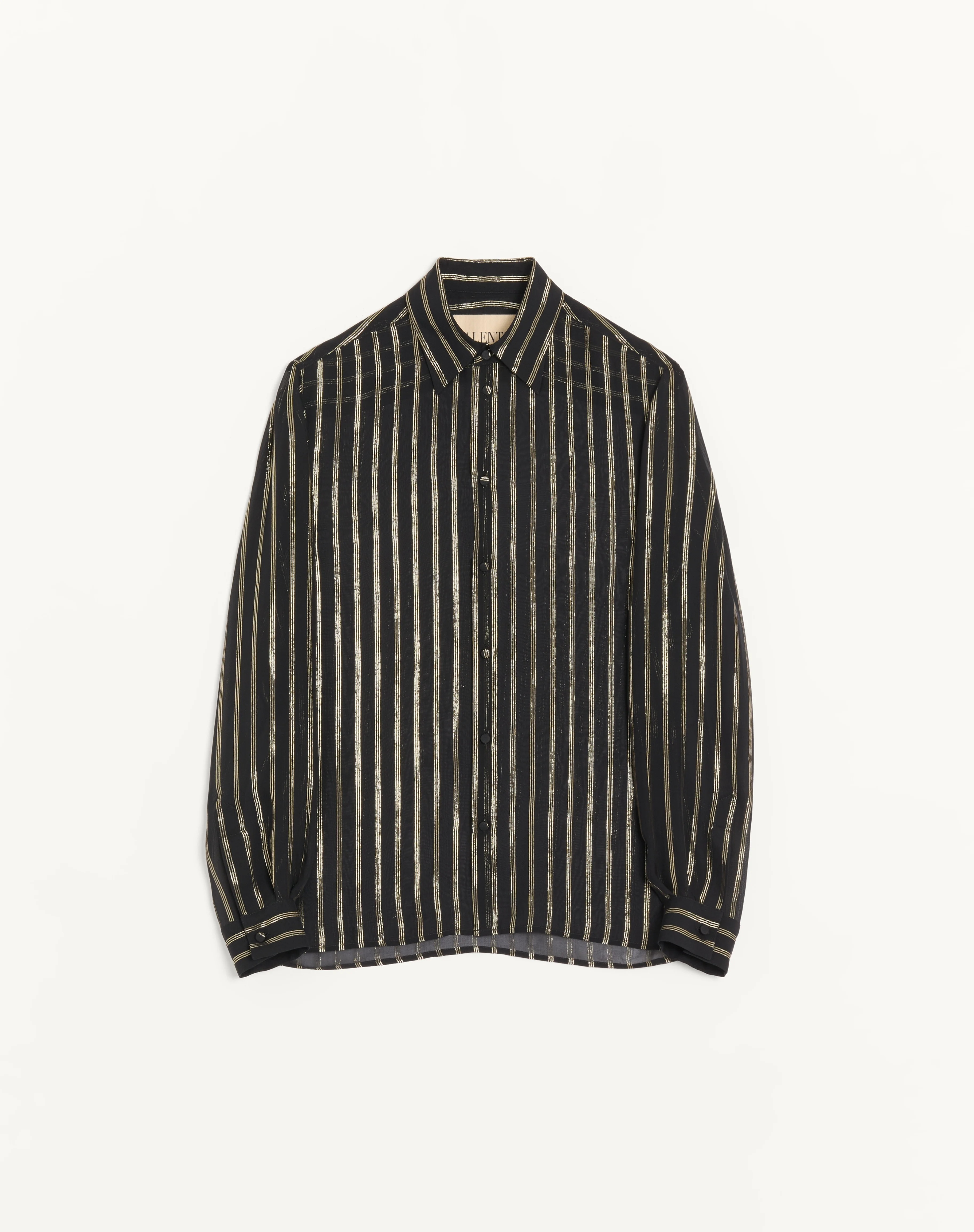 VALENTINO SILK CHIFFON & LUREX SHIRT - 1
