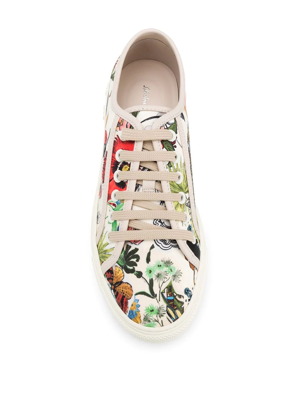 floral-print low-top sneakers - 4