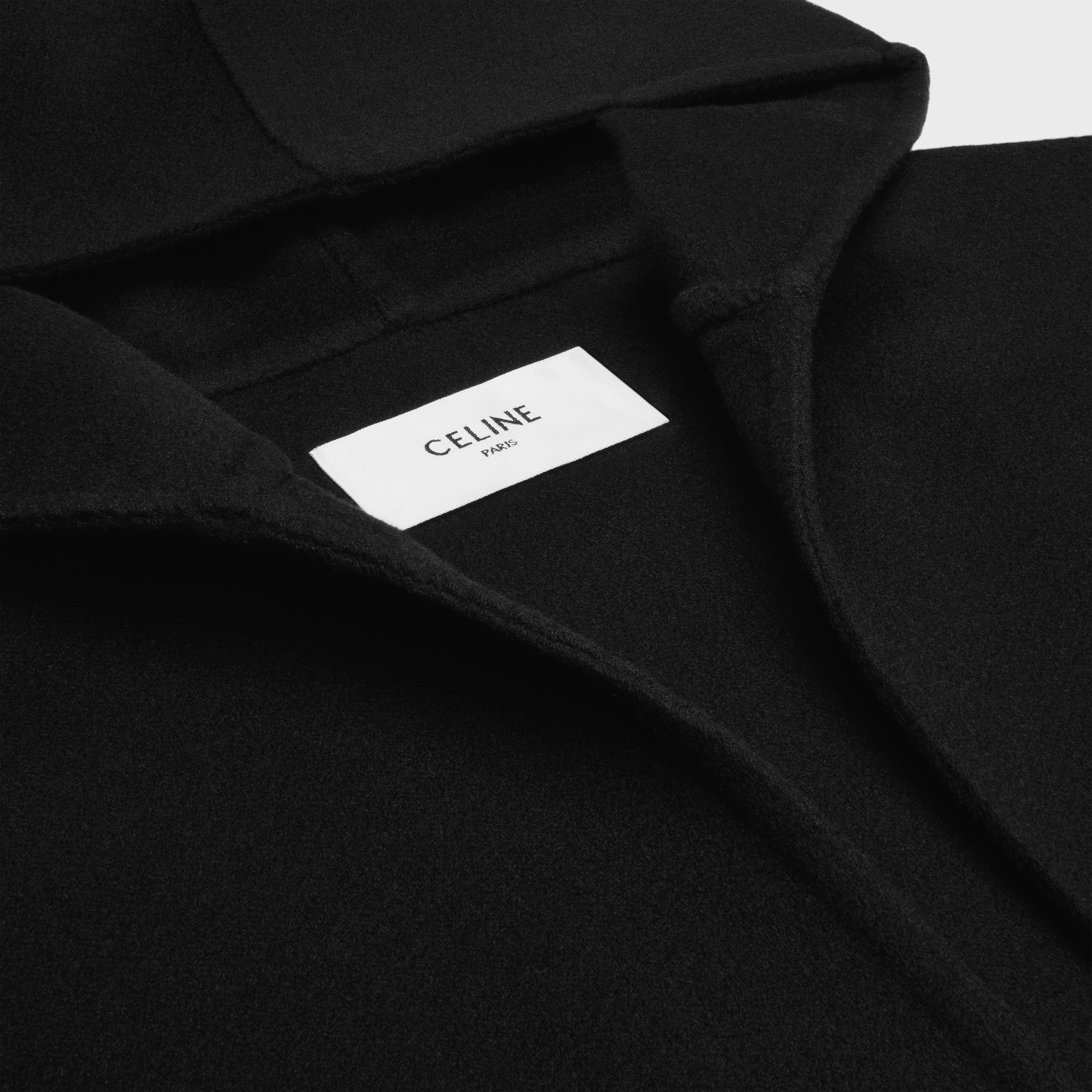 coat with hood in double face cashmere - 3