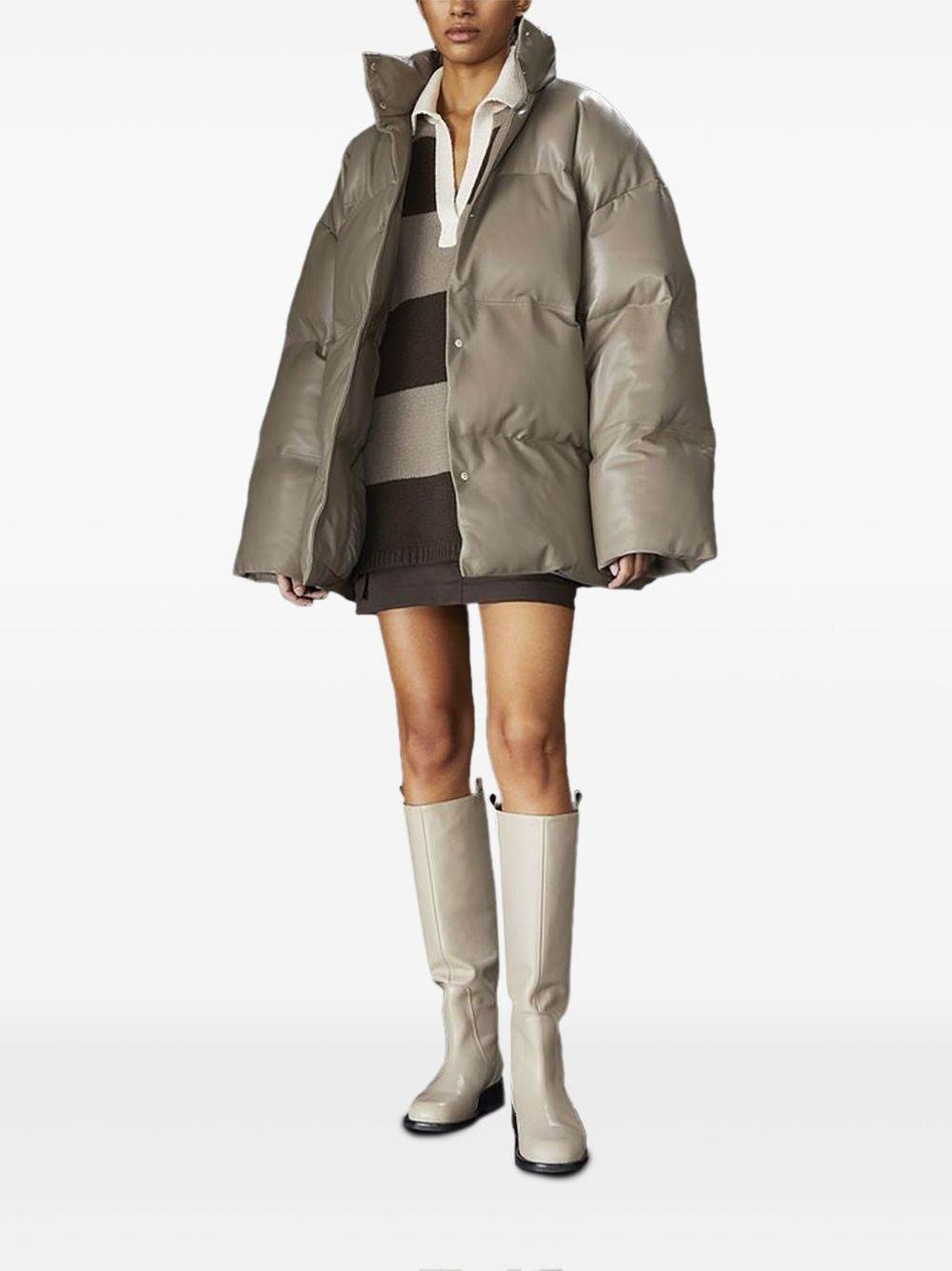 quilted leather jacket - 2