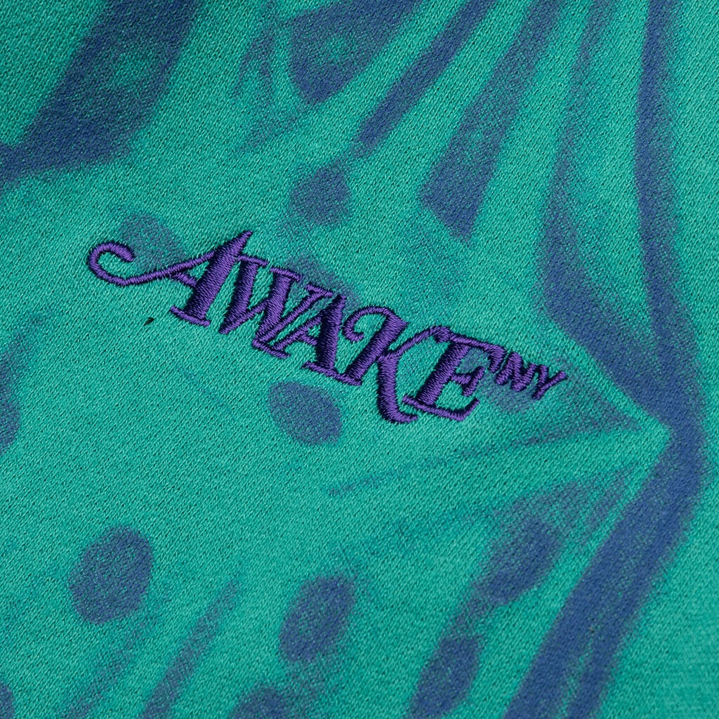 DICE PRINT SWEAT SHORT - TEAL/PURPLE - 4