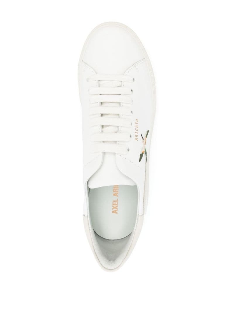 Clean embroidered lace-up sneakers - 4