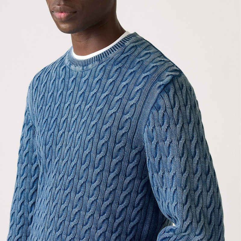 TRUE INDIGO DYE PRESIDIO CABLEKNIT SWEATER 5