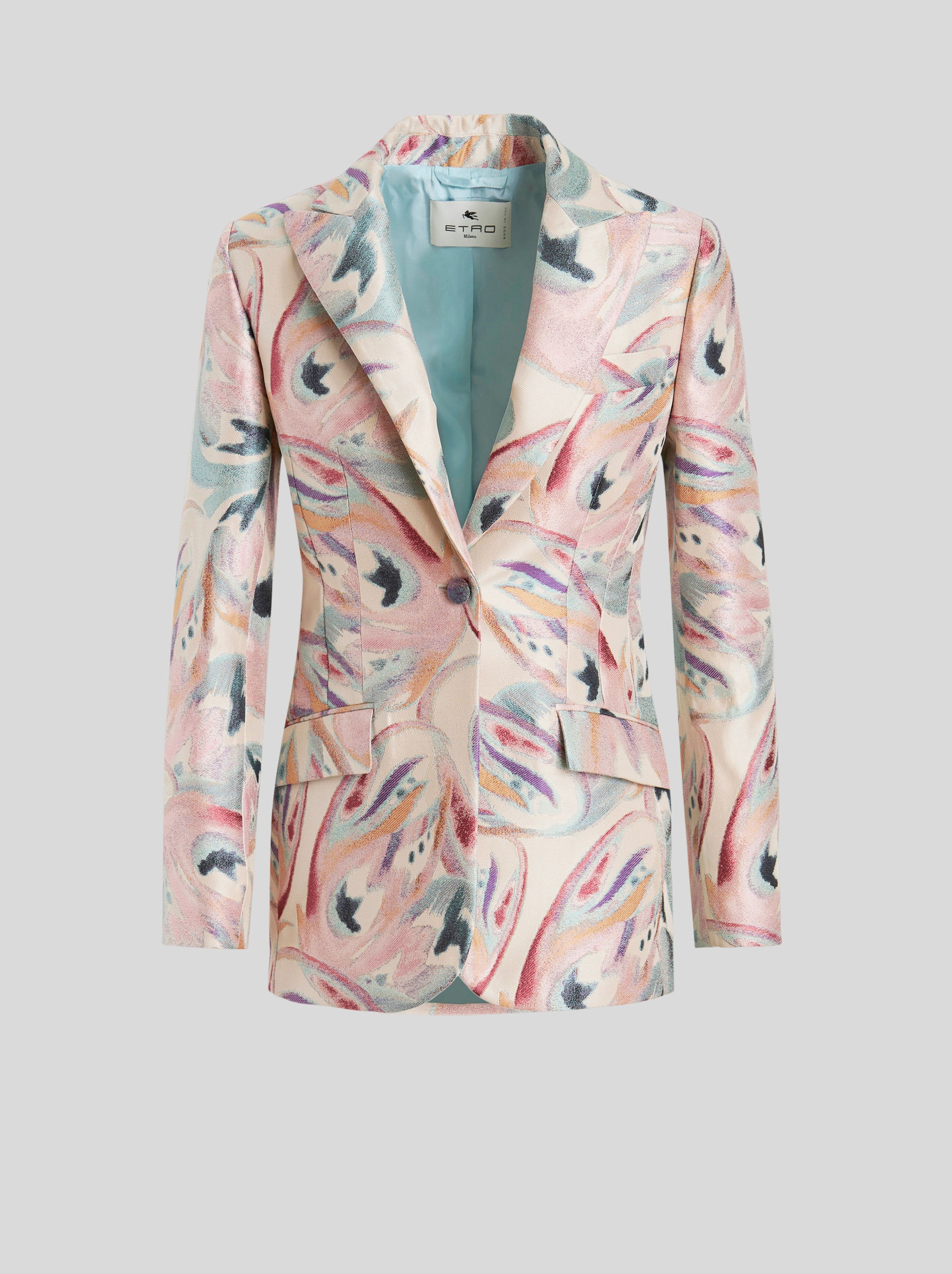TAILORED JACQUARD JACKET WITH BUTTERFLIES - 1