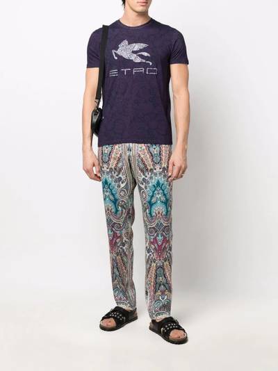 Etro paisley logo-print T-shirt outlook