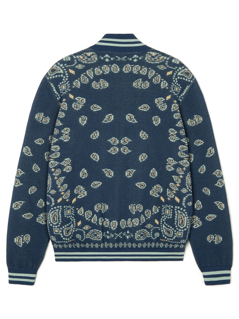 Bandana Piquet Jacquard Bomber Jacket 3